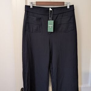 Halara L Black High Waisted Button Multiple Pockets Straight Leg Casual Pant